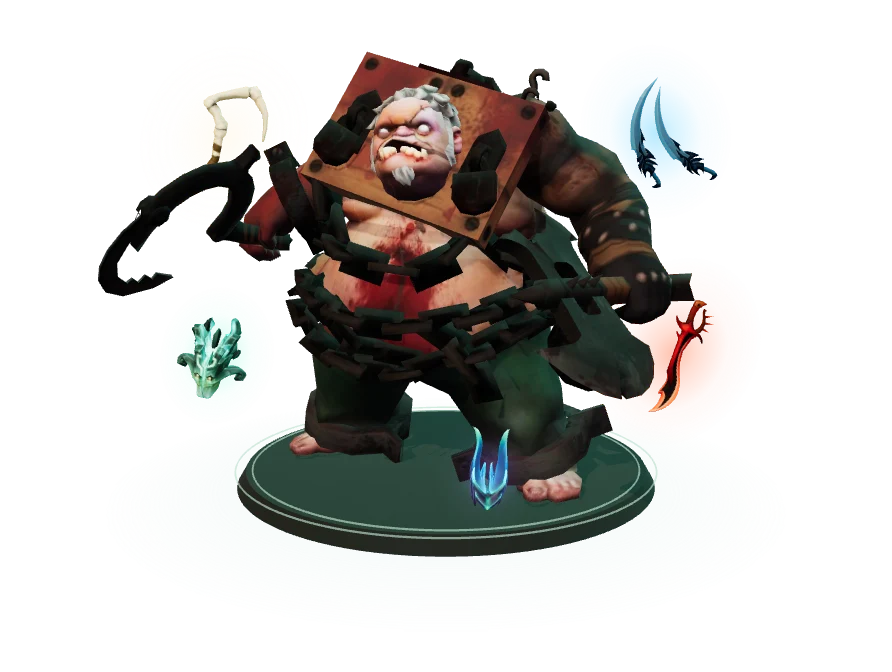 Pudge from Dota 2 in the selected cosmetic set